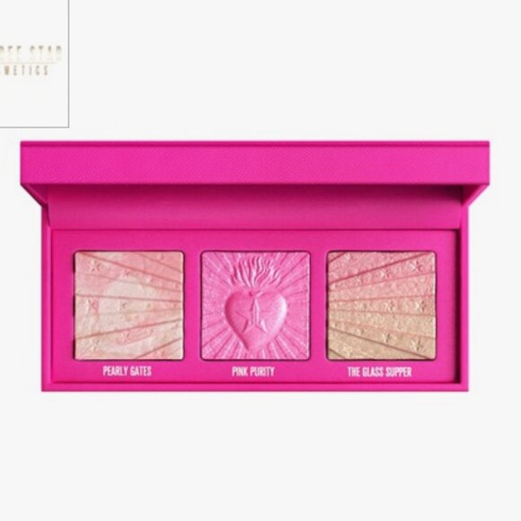 Jeffree Star Pink Religion Extreme Frost Sacred Glass Trio Palette NIB RARE - Picture 2 of 11